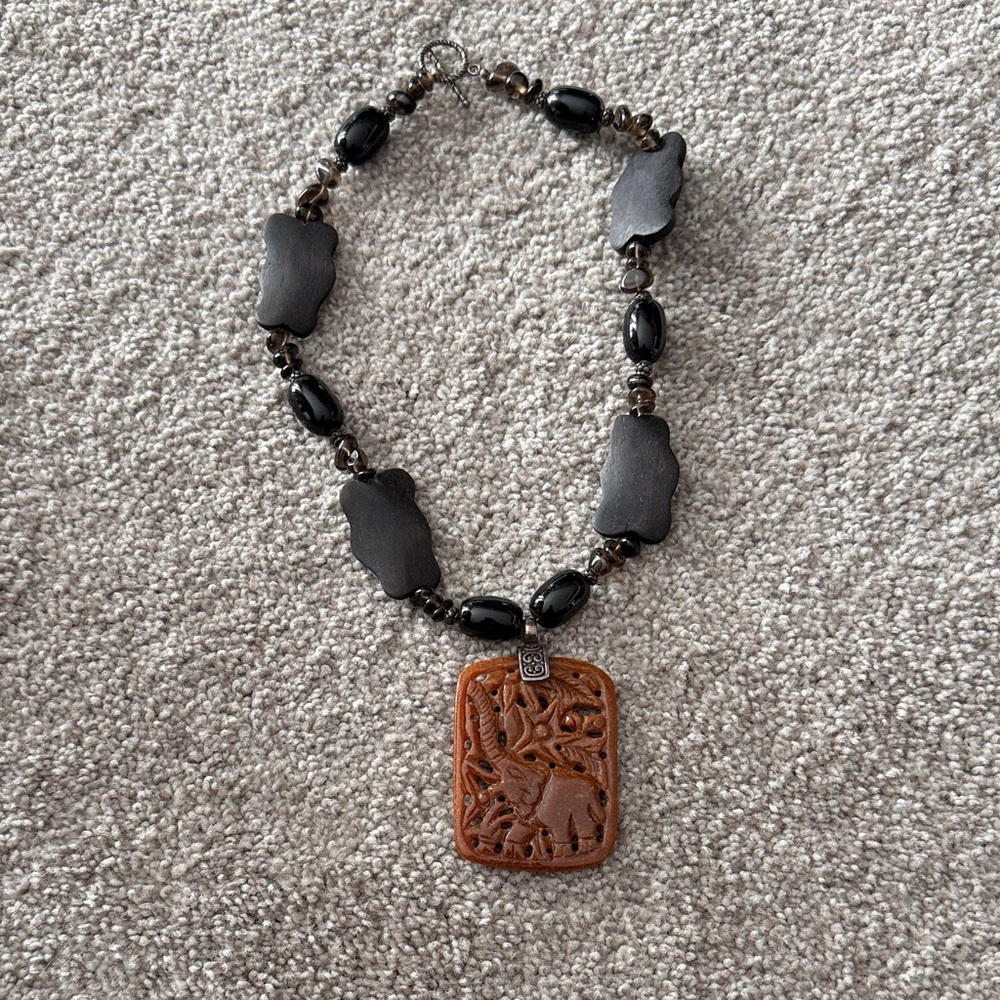 Artisan Black and Brown Necklace